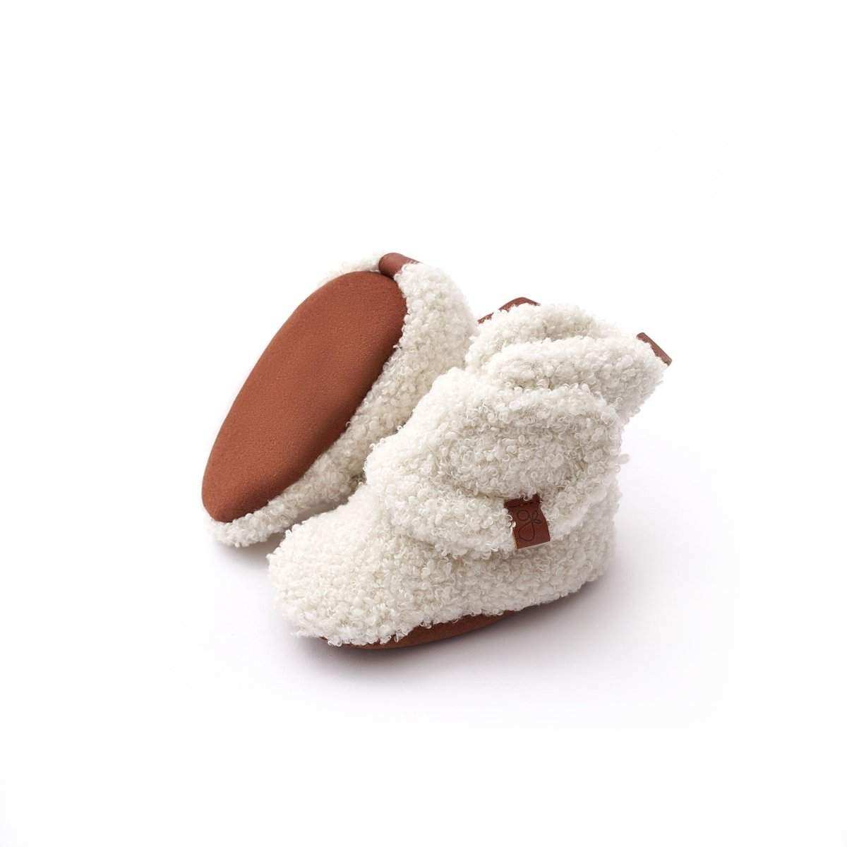 Stay-On Sherpa Baby Boots — Alabaster
