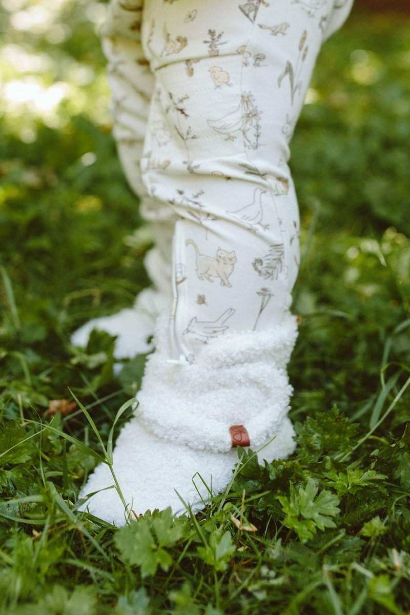 Stay-On Sherpa Baby Boots — Alabaster