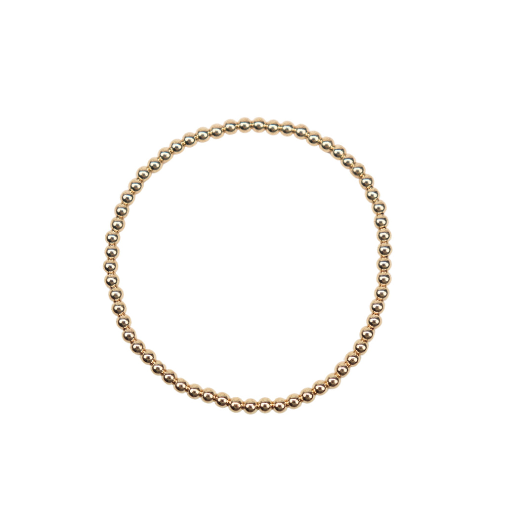 14/20 Gold-Filled Stretch Beaded Bangle Bracelet