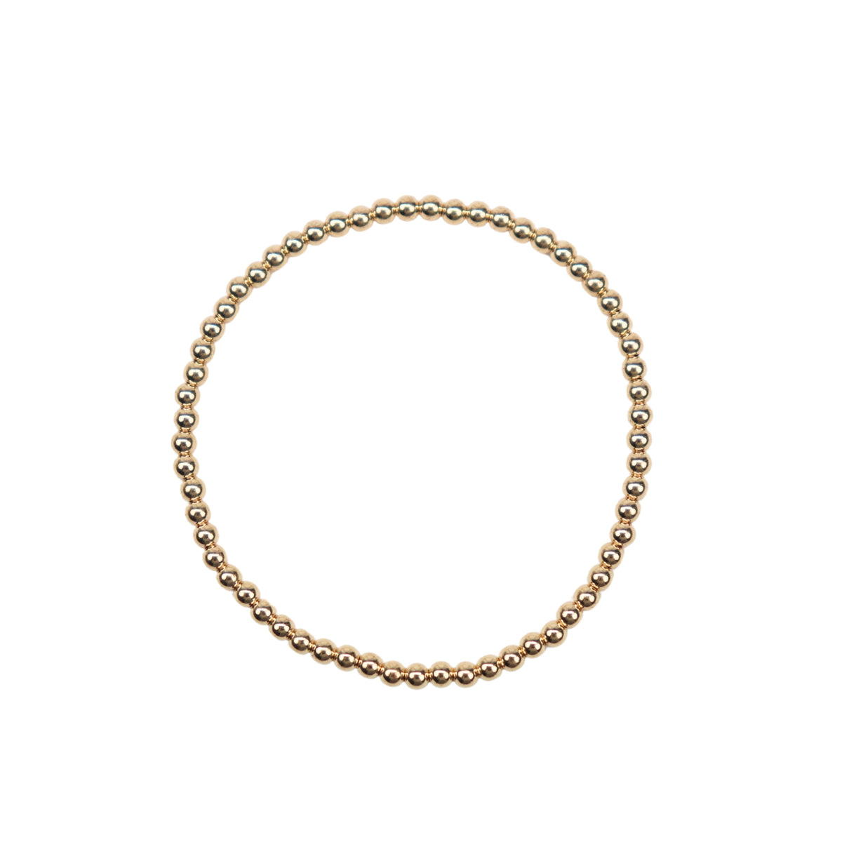 14/20 Gold-Filled Stretch Beaded Bangle Bracelet
