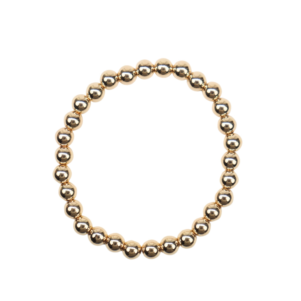 14/20 Gold-Filled Stretch Beaded Bangle Bracelet