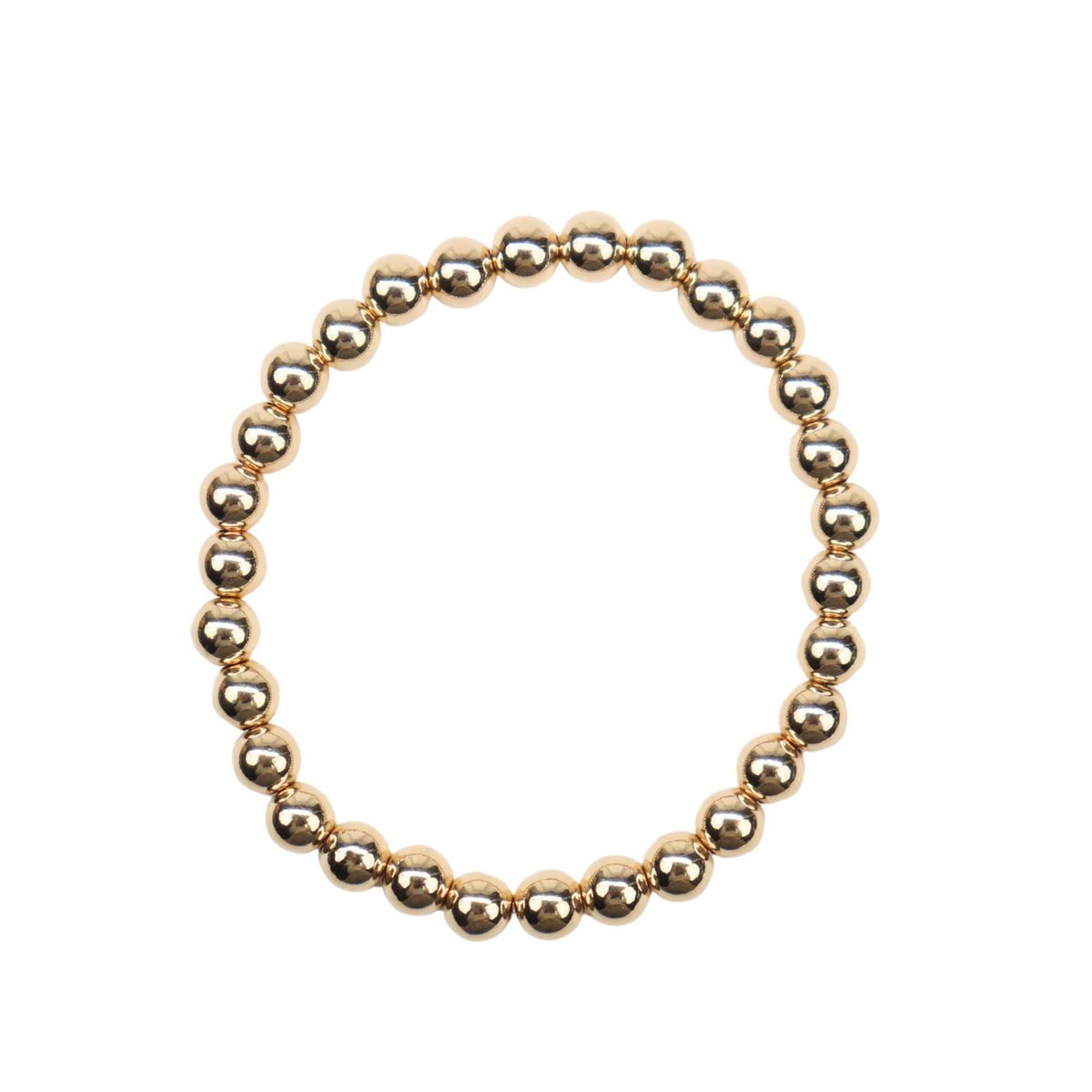 14/20 Gold-Filled Stretch Beaded Bangle Bracelet
