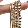 14/20 Gold-Filled Stretch Beaded Bangle Bracelet