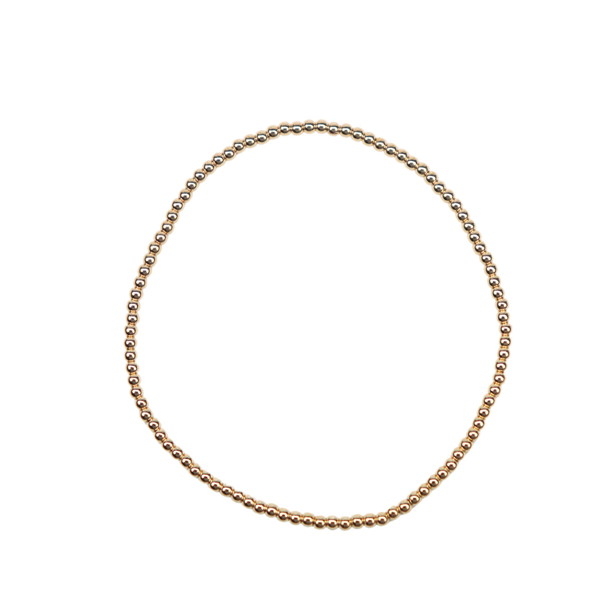 14/20 Gold-Filled Stretch Beaded Bangle Bracelet