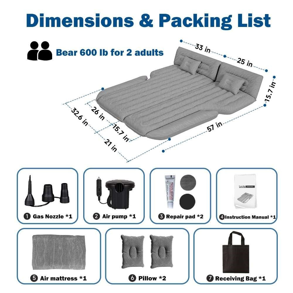 Umbrauto SUV Camping Air Mattress 1.0 — Gray