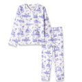 Girls' Toile de Jouy Bamboo-Blend Pajama Set