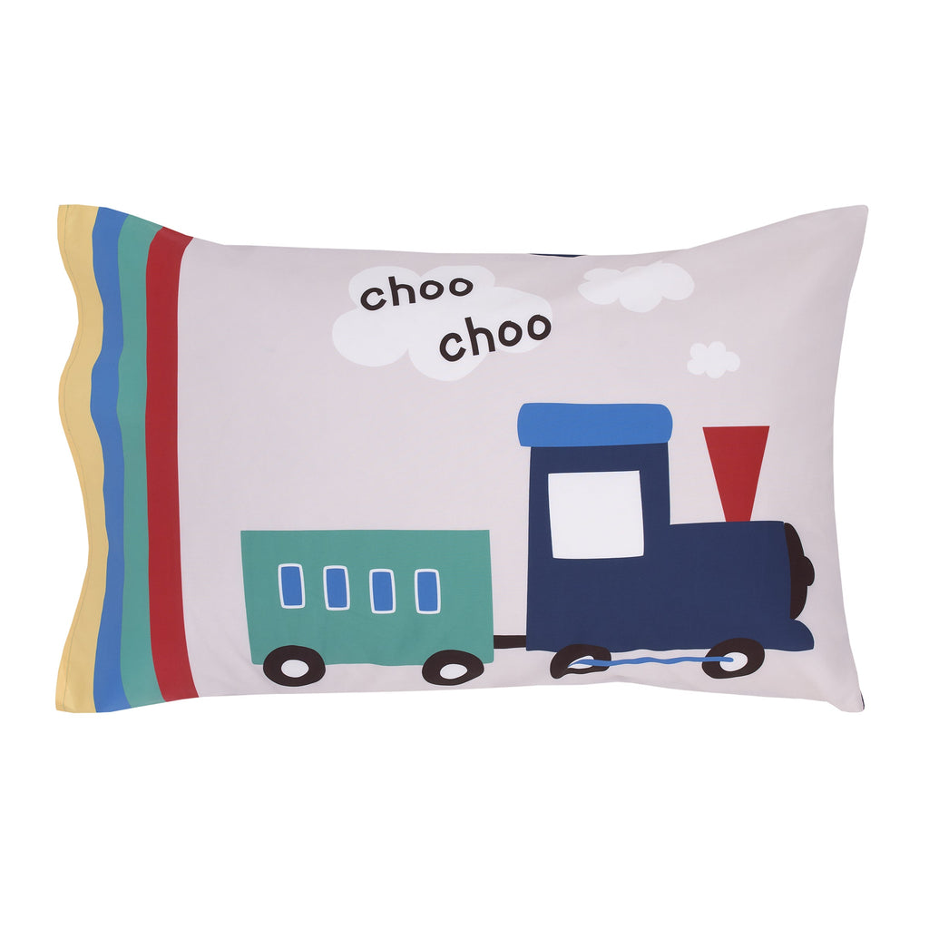 Everything Kids Choo Choo Train Toddler Bedding — 4 Pieces