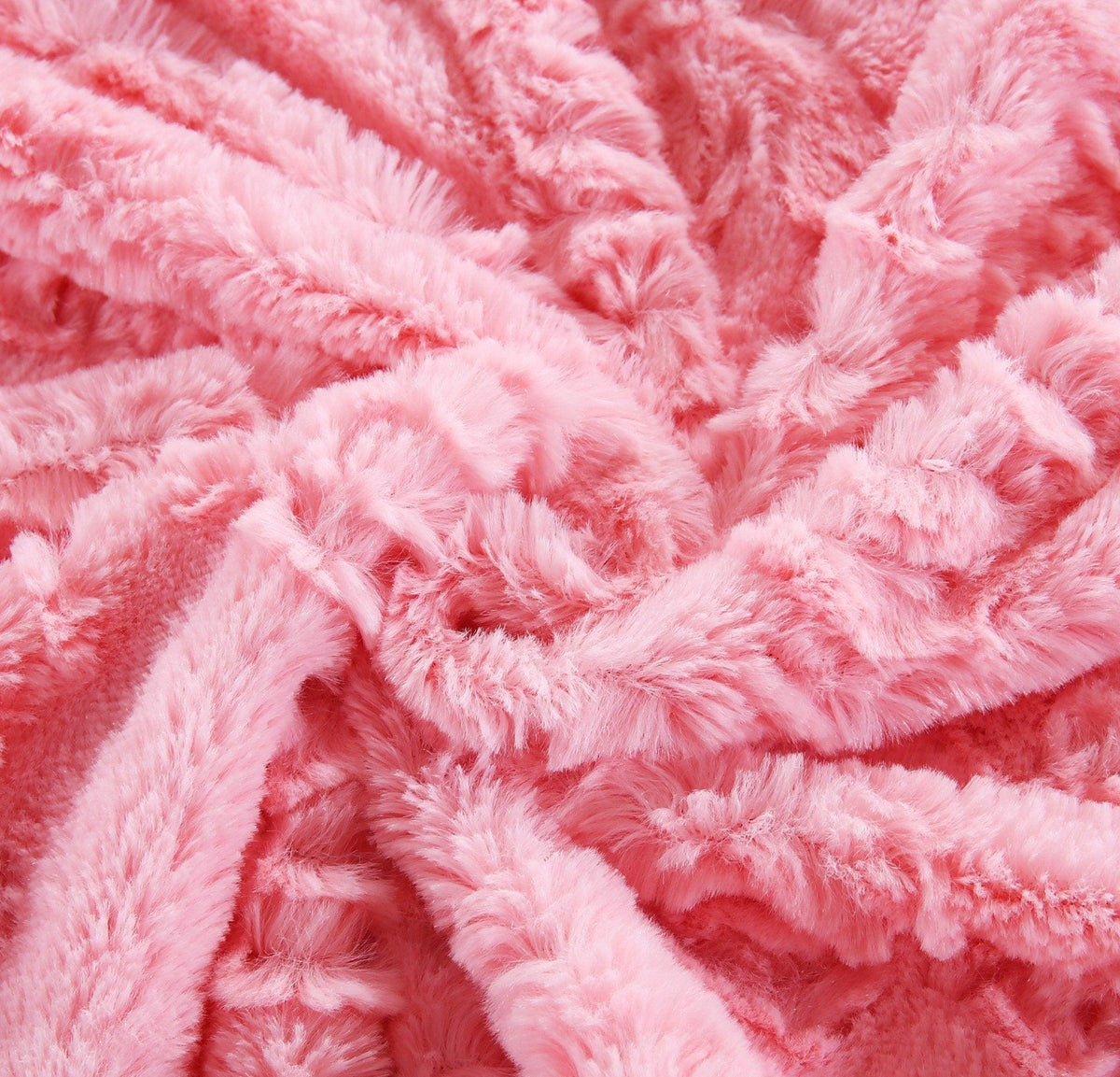 DaDa Bedding Pink Rose Sherpa Fleece Throw Blanket