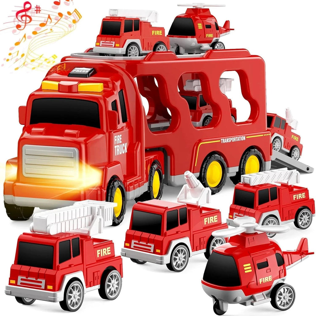 5-in-1 Friction-Powered Fire Truck Toy
