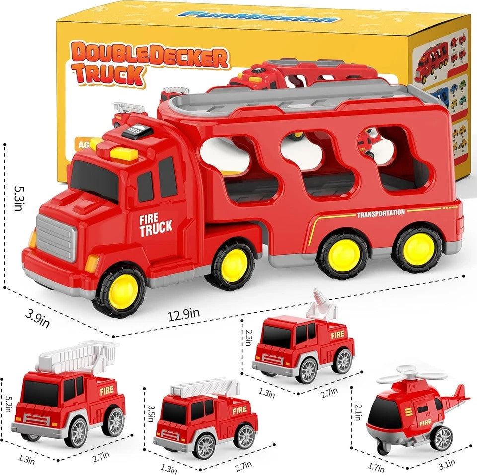 5-in-1 Friction-Powered Fire Truck Toy
