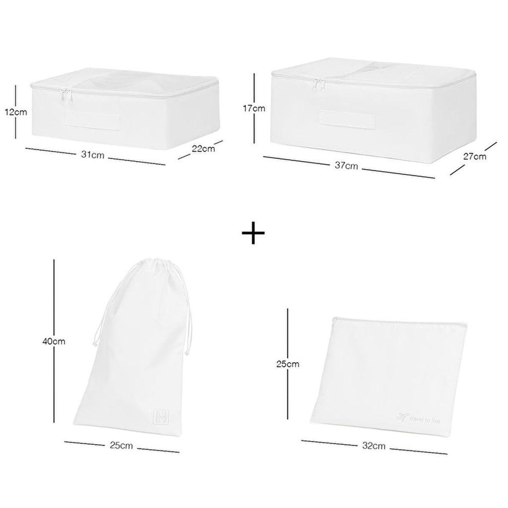 Ocean Home 4-Piece Luggage Organizer Set