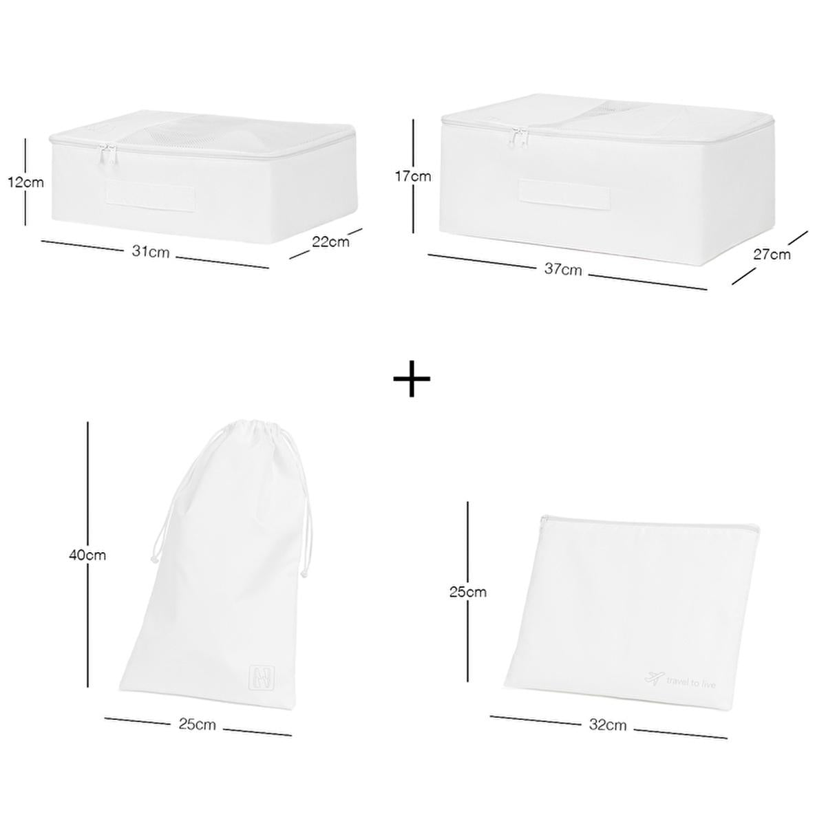 Ocean Home 4-Piece Luggage Organizer Set