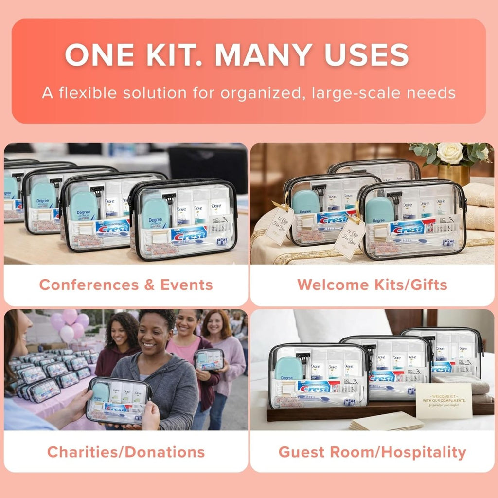 TrekTote 12-Piece Women’s Premium Travel Hygiene Kit