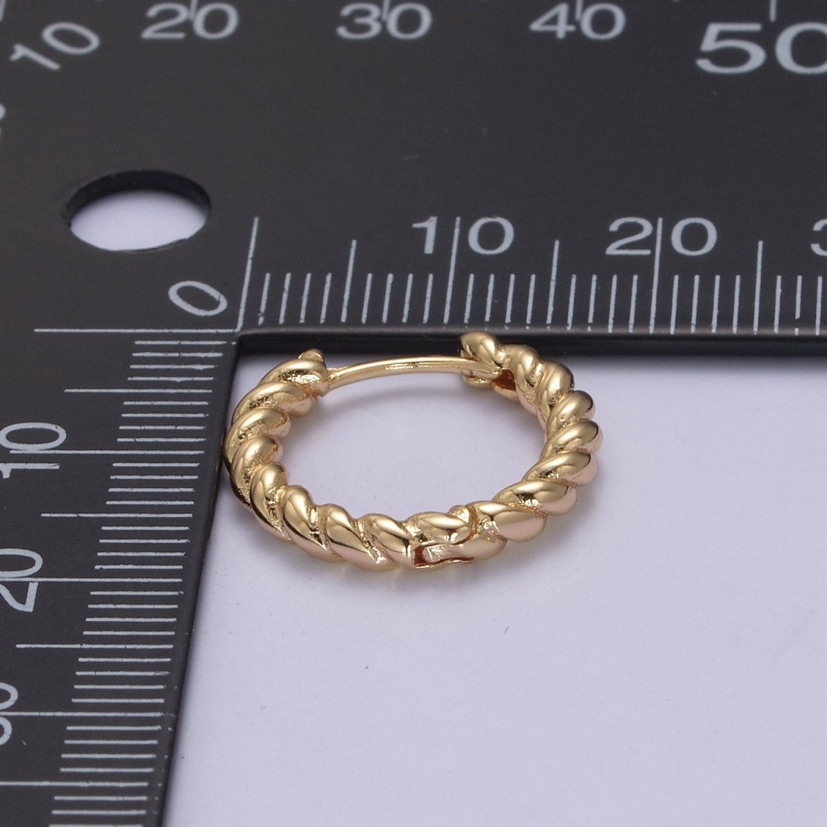 18K Gold-Filled Twisted Rope Hoop Earrings