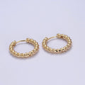 18K Gold-Filled Twisted Rope Hoop Earrings