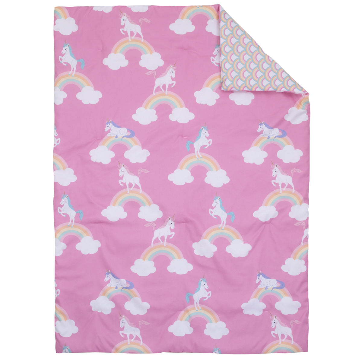 Everything Kids Rainbow Unicorn Toddler Bedding — 4 Pieces