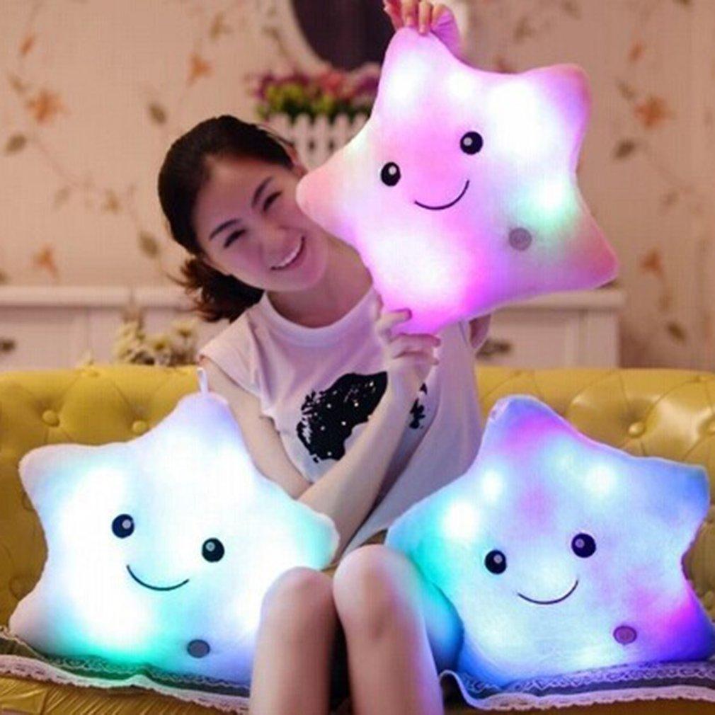 Light-Up Plush Star Pillow with LED Light