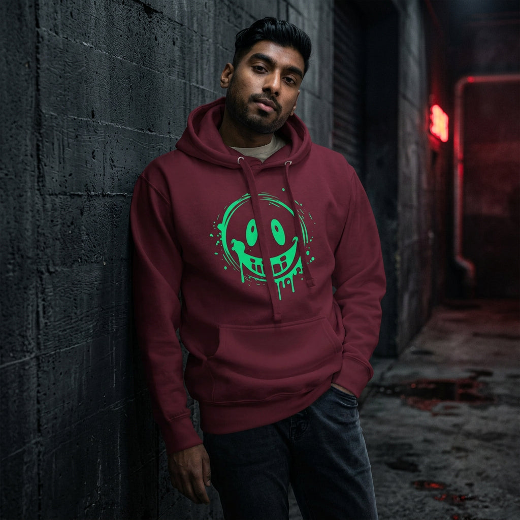 Green Smile Graphic Hoodie