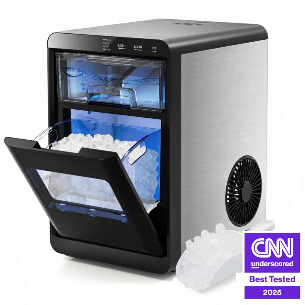 Premium Ice and Coffee Duo CNN-Acclaimed Nugget Ice Maker and 20-Bar Stainless Espresso Machine