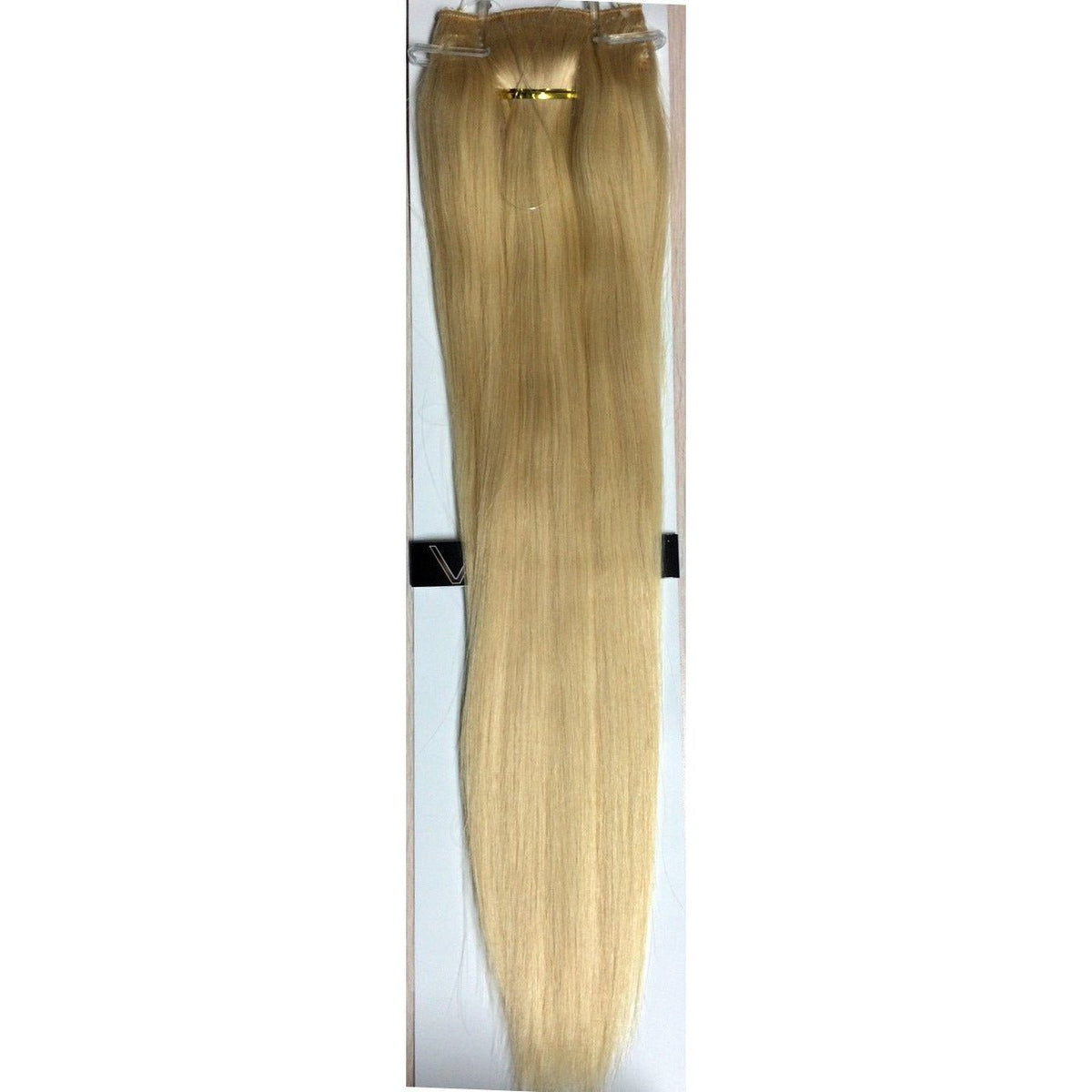 VIP BandX Halo Straight Human Hair Extensions with Clip, 18 Inches