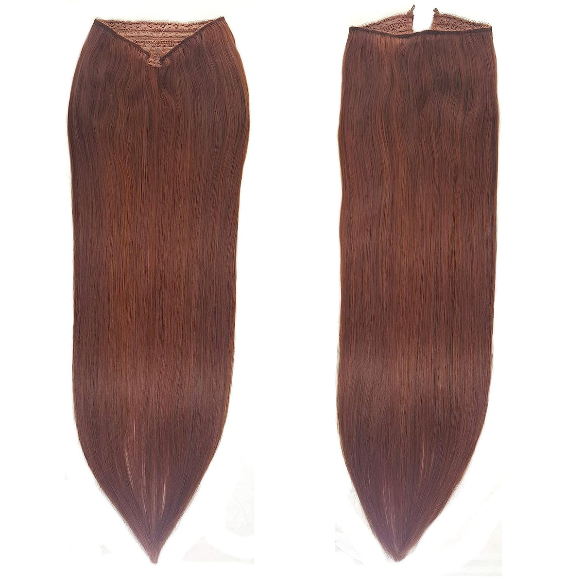 VIP BandX Halo Straight Human Hair Extensions with Clip, 18 Inches