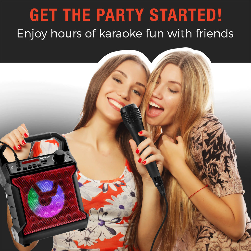 Risebass Rechargeable Bluetooth Karaoke Speaker & Microphone