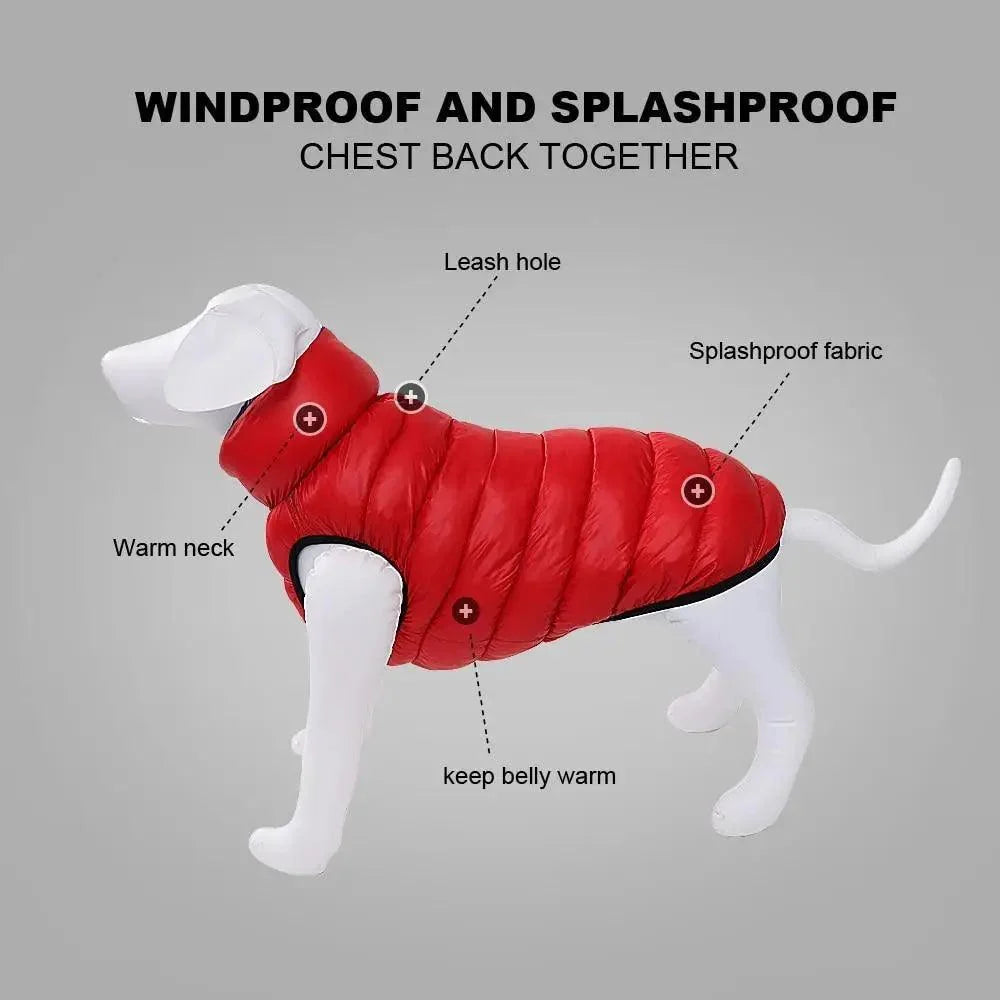 Warm Winter Dog Clothes Vest Reversible Dogs Jacket Coat 3 Layer Thick Pet Clothing Waterproof Outfit for Small