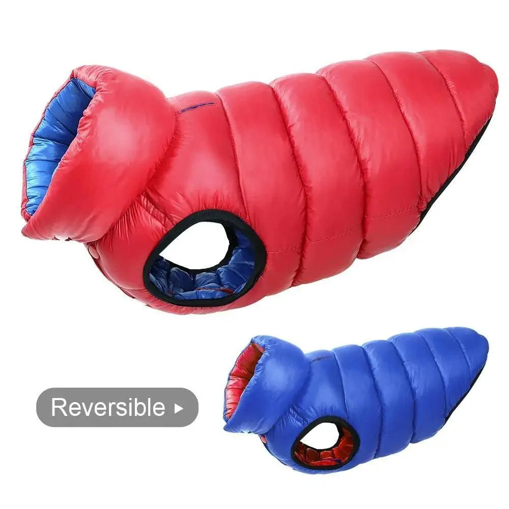 Warm Winter Dog Clothes Vest Reversible Dogs Jacket Coat 3 Layer Thick Pet Clothing Waterproof Outfit for Small