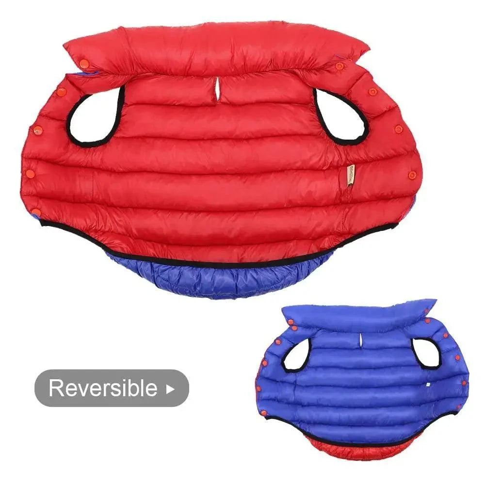 Warm Winter Dog Clothes Vest Reversible Dogs Jacket Coat 3 Layer Thick Pet Clothing Waterproof Outfit for Small