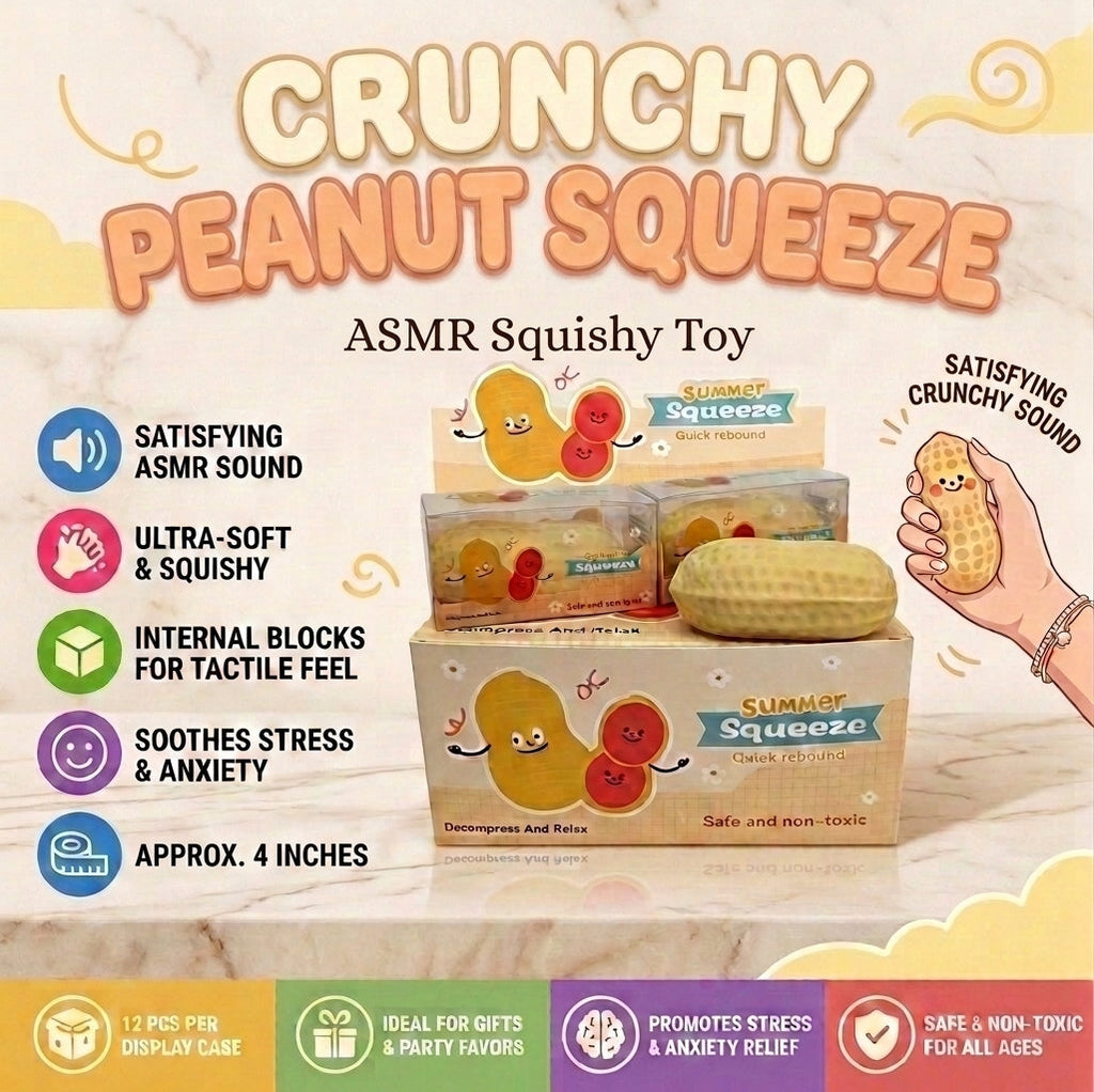 Crunchy Peanut Squishy Sensory Fidget Toy