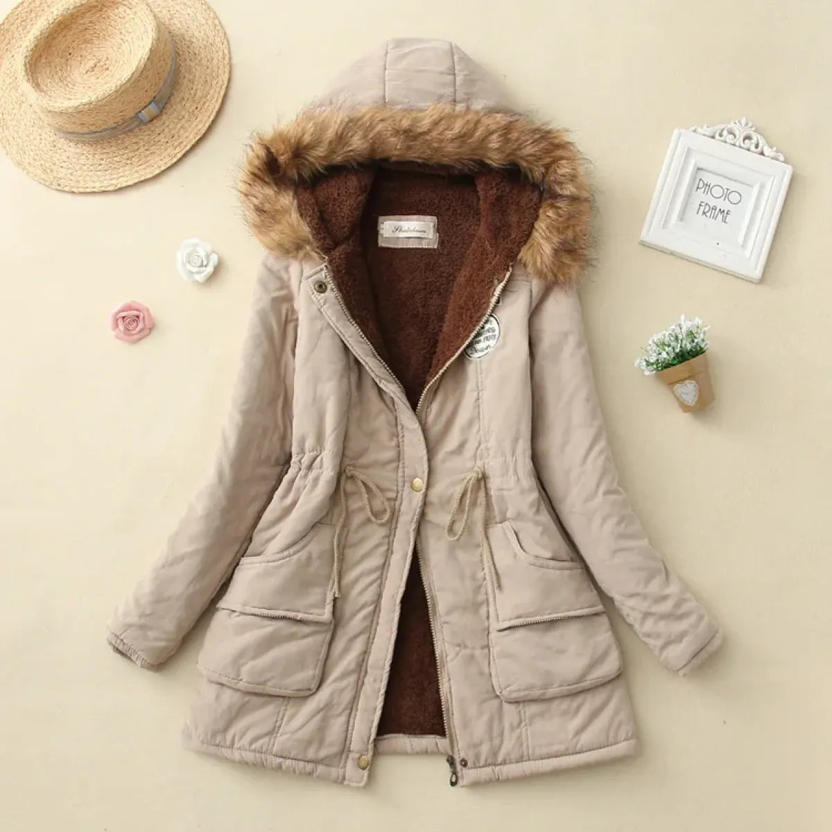 Women’s Slim-Fit Hooded Winter Parka
