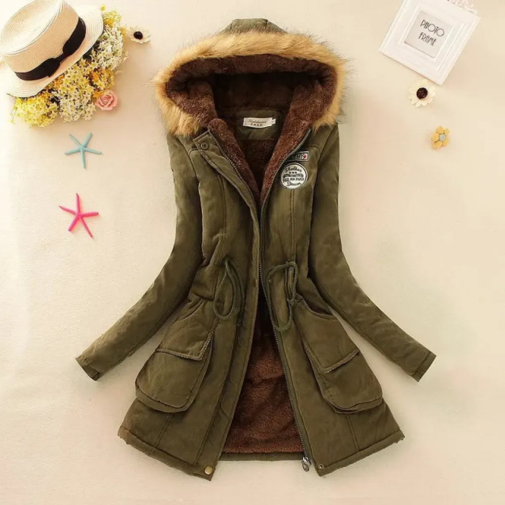 Women’s Slim-Fit Hooded Winter Parka