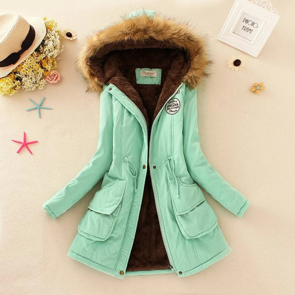 Women’s Slim-Fit Hooded Winter Parka