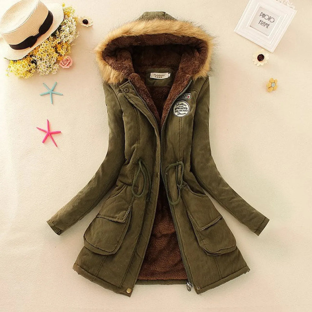Women’s Slim-Fit Hooded Winter Parka
