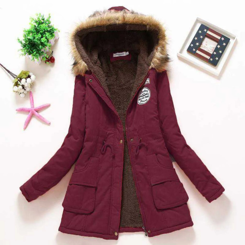 Women’s Slim-Fit Hooded Winter Parka