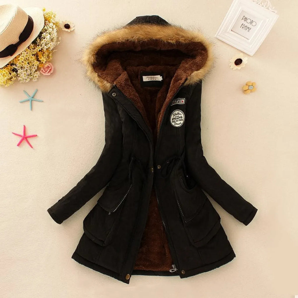 Women’s Slim-Fit Hooded Winter Parka