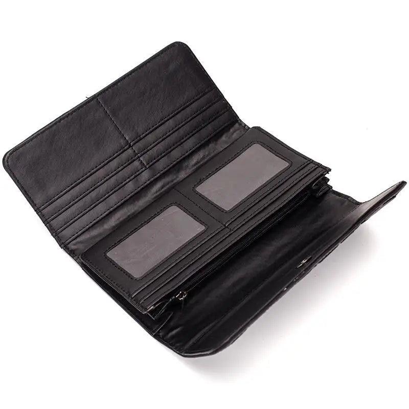 Women’s Vintage Long Wallet with Zipper Pocket
