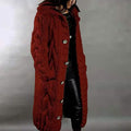 Women’s Chunky Cable-Knit Hooded Cardigan