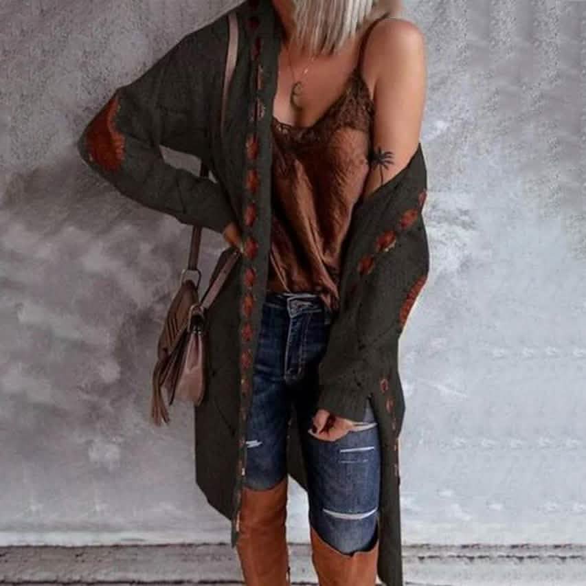 Women’s Colorblock Knit Hooded Cardigan