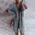 Women’s Colorblock Knit Hooded Cardigan