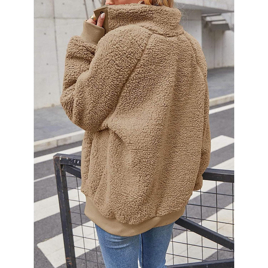 Women’s Sherpa Fleece Button-Up Jacket