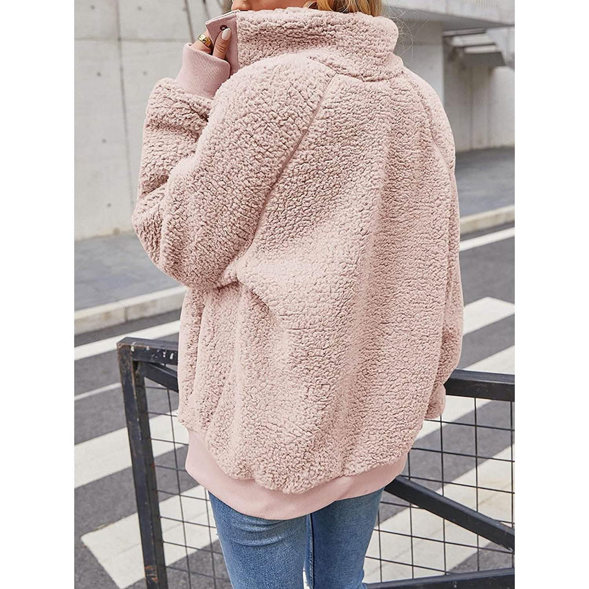 Women’s Sherpa Fleece Button-Up Jacket