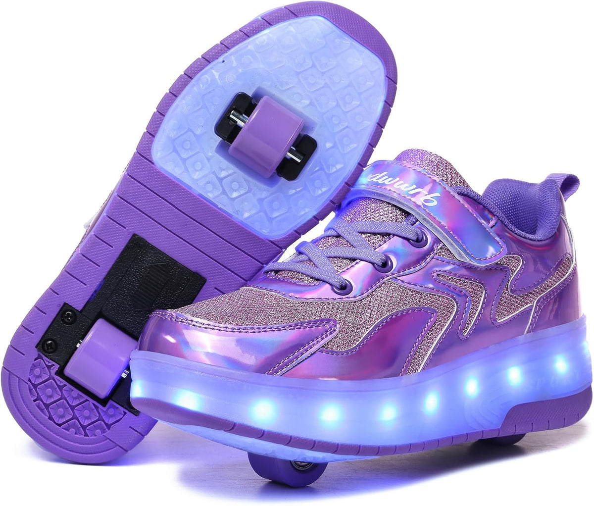 Wooowyet USB-Rechargeable LED Roller Skate Shoes