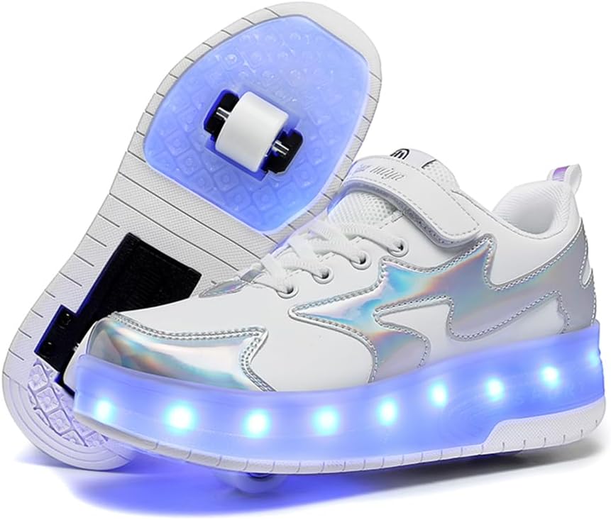 Wooowyet USB-Rechargeable LED Roller Skate Shoes