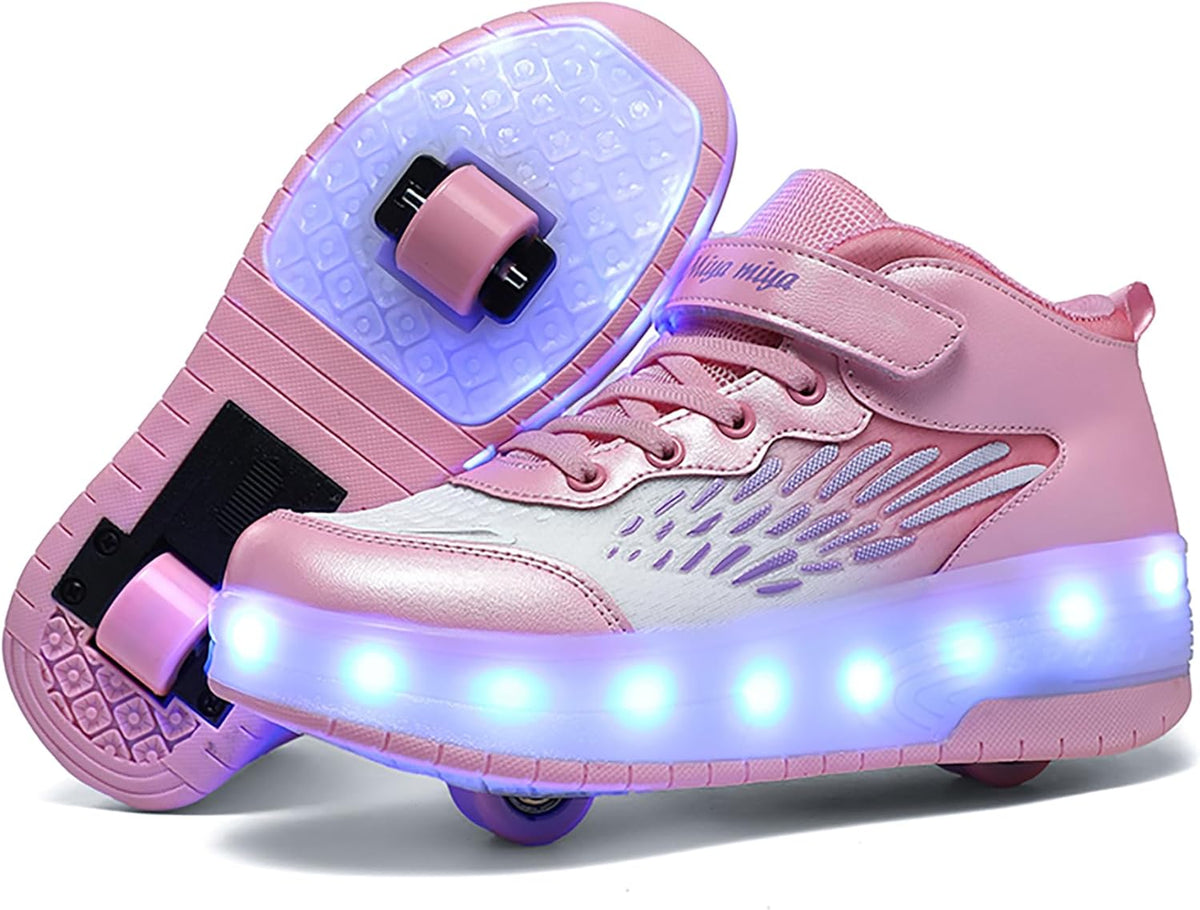 Wooowyet USB-Rechargeable LED Roller Skate Shoes