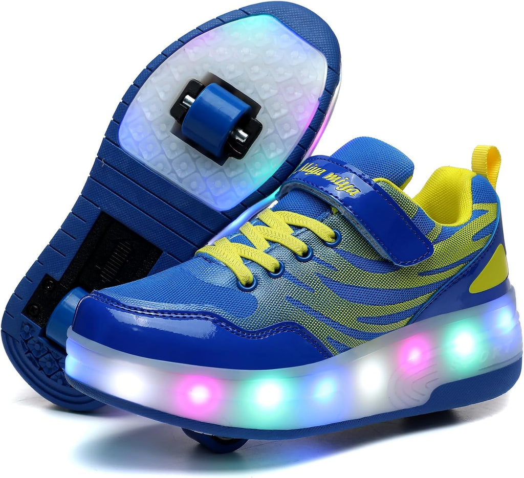 Wooowyet USB-Rechargeable LED Roller Skate Shoes