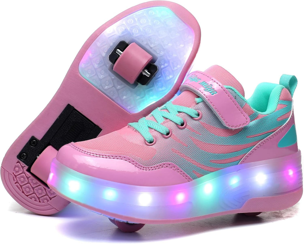 Wooowyet USB-Rechargeable LED Roller Skate Shoes