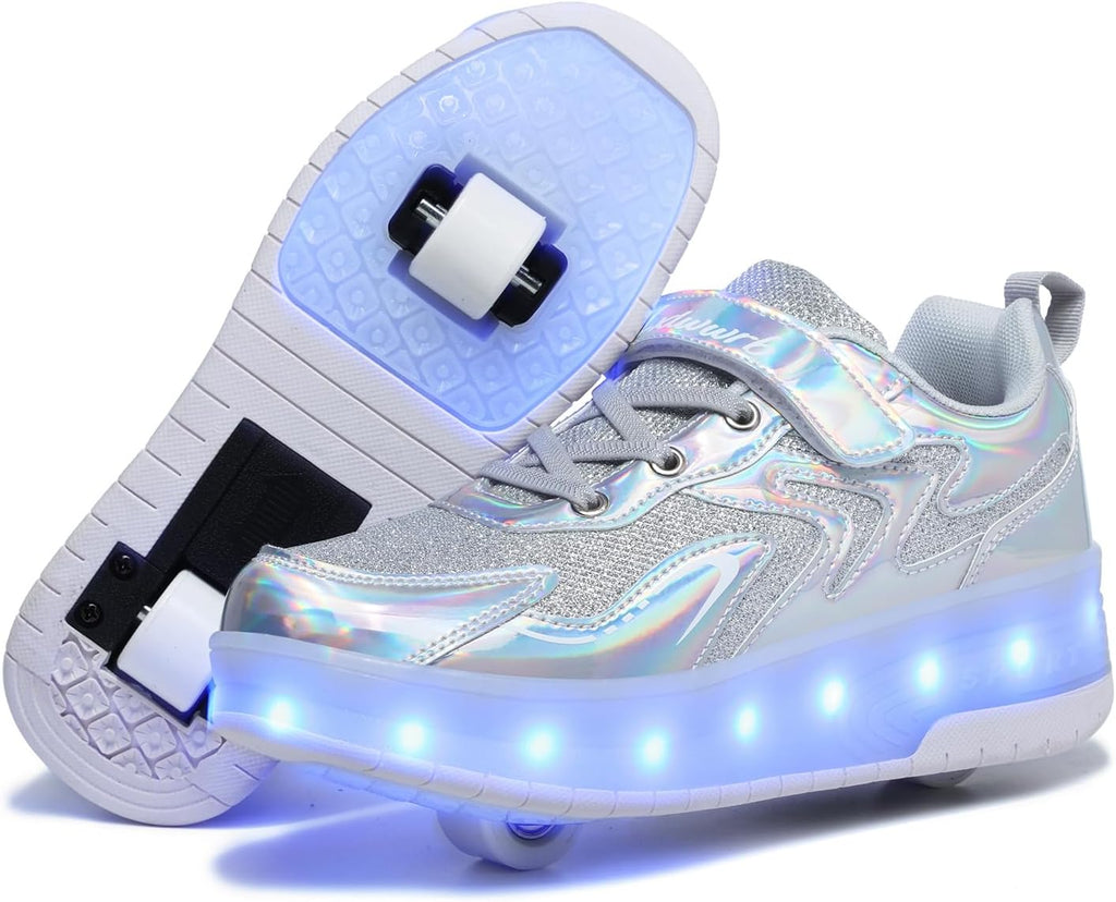 Wooowyet USB-Rechargeable LED Roller Skate Shoes