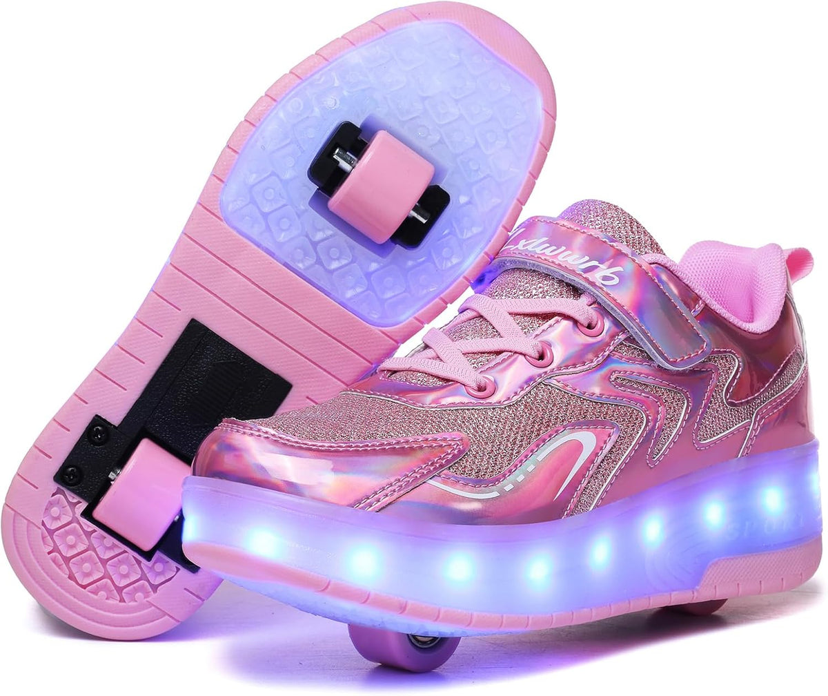 Wooowyet USB-Rechargeable LED Roller Skate Shoes