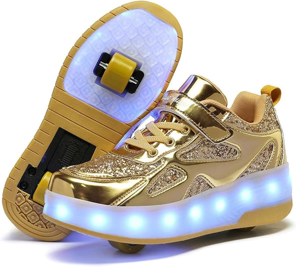 Wooowyet USB-Rechargeable LED Roller Skate Shoes